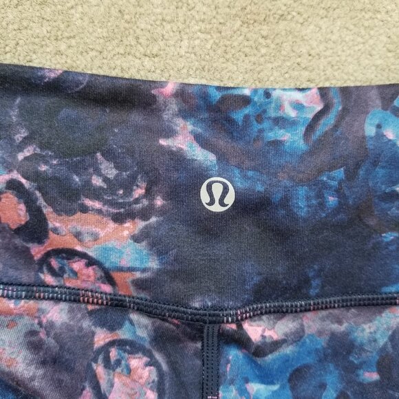 Lululemon Wunder Under Full-On Luon Size 4, Moody Mirage Bark Berry Deep Navy - Picture 8 of 10